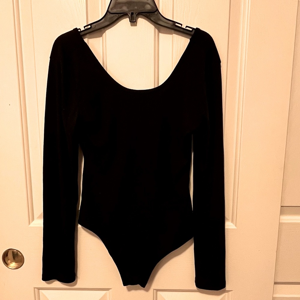 Black long sleeve bodysuit